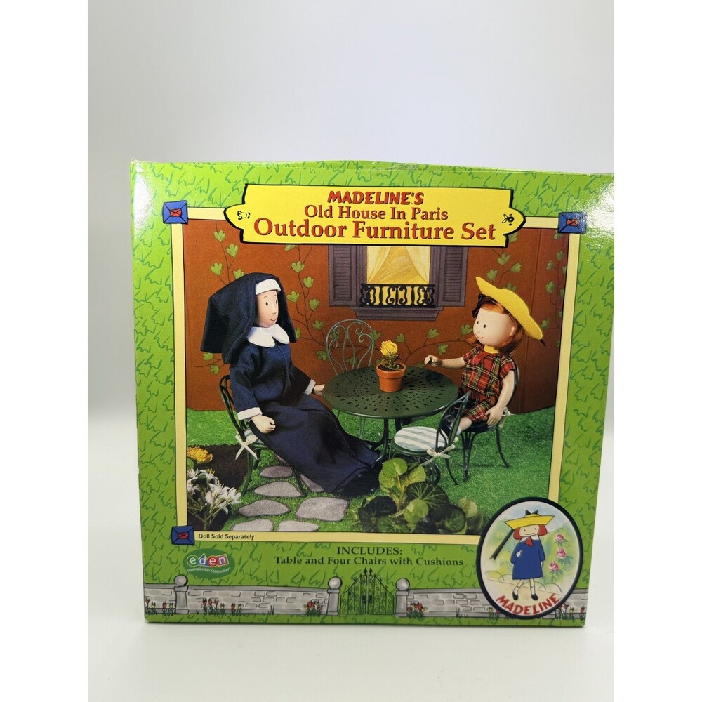 Madeline's Old House In Paris OUTDOOR FURNITURE Set SEALED Dollhouse NIB 2001